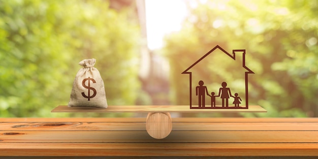 Il concetto di debito per le abitazioni Mutuo Immobiliare casa risparmio prestiti concetto di mercato rischi di acquisto di una casa rimborso del debito
