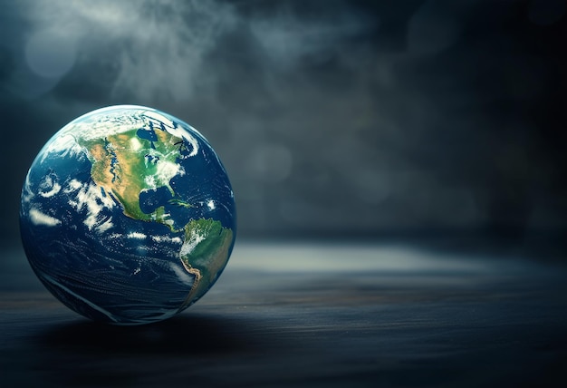 Il concetto di Giornata della Terra con un globo terrestre verde