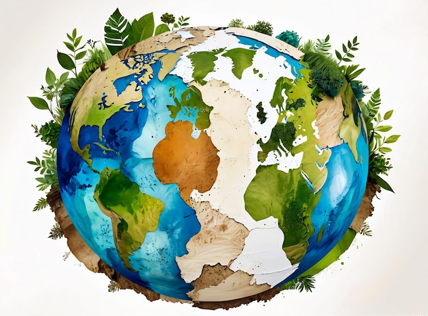 Il concetto di Giornata della Terra illustra il pianeta verde Terra