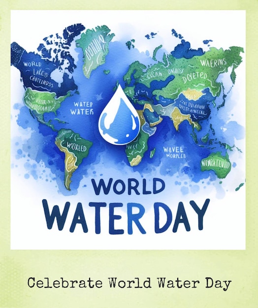 Il concetto di Giornata mondiale dell'acqua con un'ecologia salvata e sostenibile