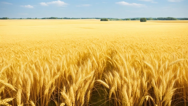 il confine di un campo di grano