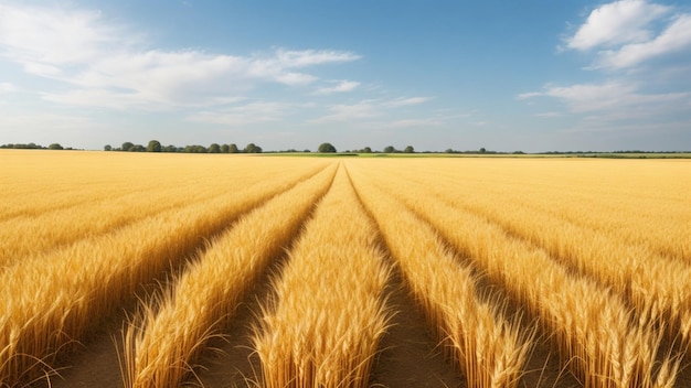 il confine di un campo di grano