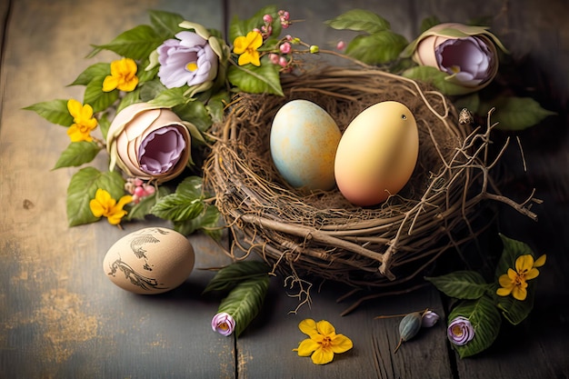 Il coniglietto e le uova del fondo di Pasqua hanno generato ai