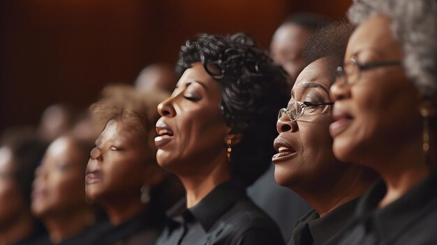 Il coro della chiesa che canta