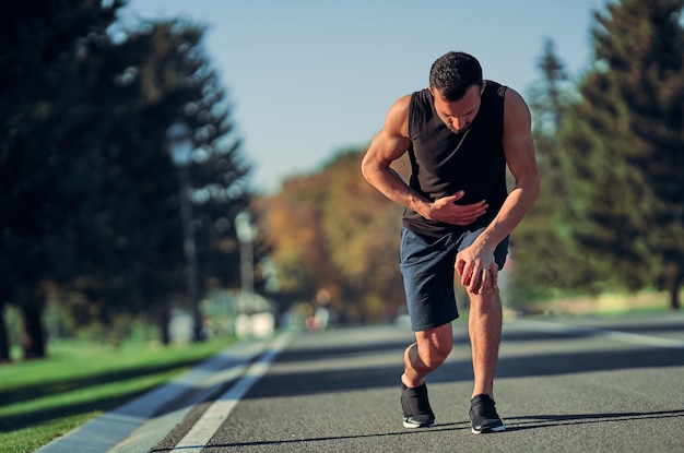 Il corridore si sente male mentre corre