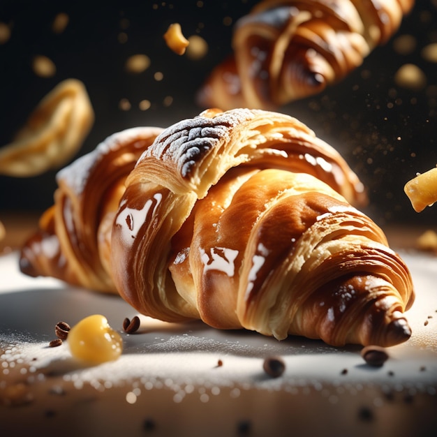 Il croissant francese è una pasticceria viennoiserie a scaglie di burro ispirata alla forma del kipf austriaco