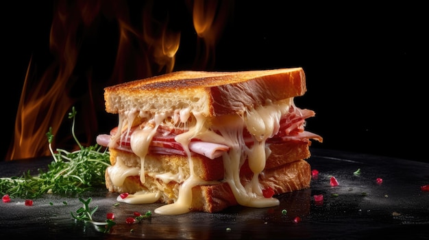 Il croque monsieur è un panino caldo a base di prosciutto e formaggio