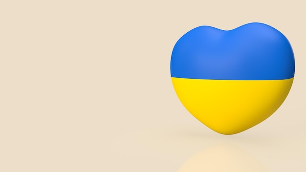 Il cuore 3d prega per la pace in Ucraina e salva l'Ucraina dalla Russia