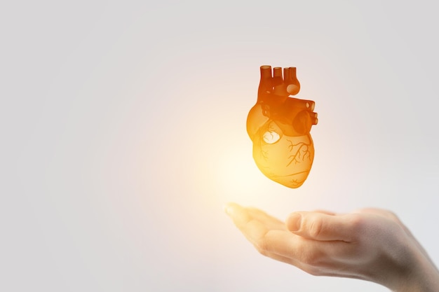 Il cuore come simbolo delle innovazioni in medicina. Tecnica mista