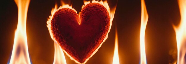 Il cuore di fuoco il concetto di amore e passione