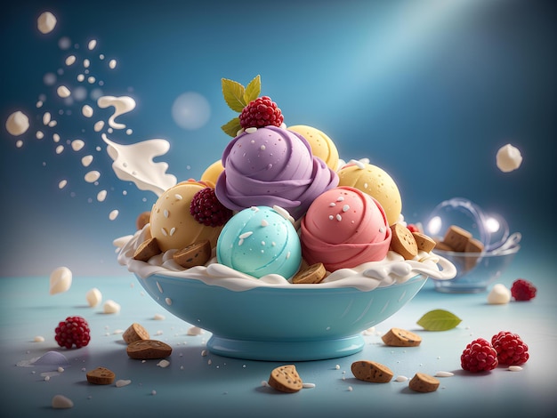 Il delizioso gelato premium è realizzato con ingredienti di alta qualità e metodi tradizionali