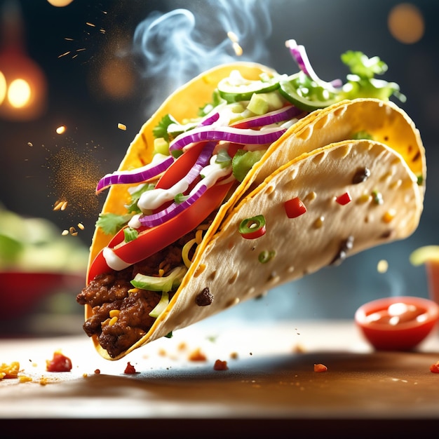 Il delizioso taco è un perfetto equilibrio di sapori e consistenze. La tortilla dovrebbe essere morbida e leggera.