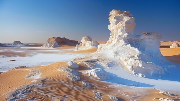 Il deserto bianco di Farafra in Egitto si trova nel deserto del Sahara in Africa