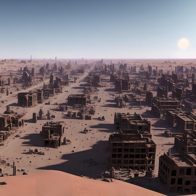 Il deserto di sabbia abbandona l'arte generativa della città di AI