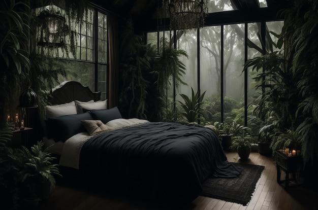 Il design delle finestre della camera da letto con la natura Il gigante Chiangmai