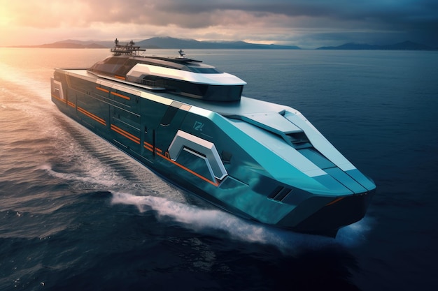 Il design elegante e aerodinamico della nave combinato con la tecnologia avanzata le conferisce un carattere distinto