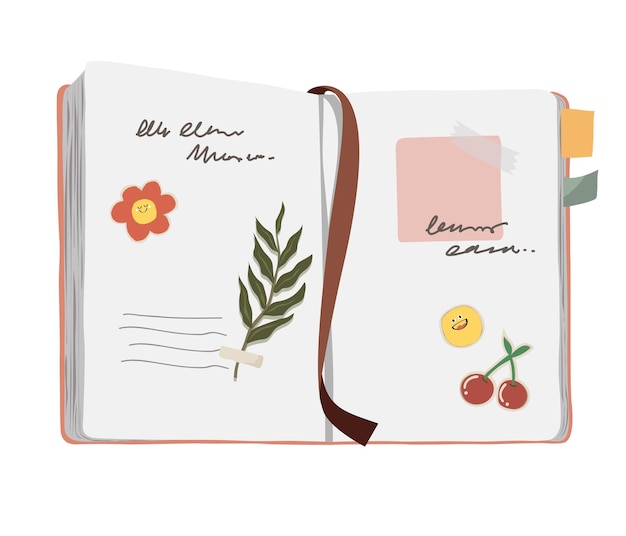 Il diario personale è un'illustrazione carina.