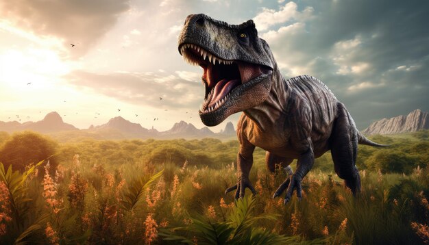 Il dinosauro è un dinosauro che è allo stato brado