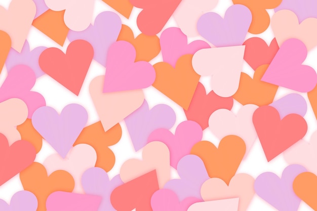 Il disegno dei cuori colorati png tema d'amore design trasparente