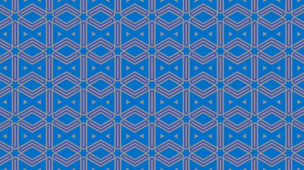 il disegno delle figure geometriche blu e bianche su uno sfondo blu.