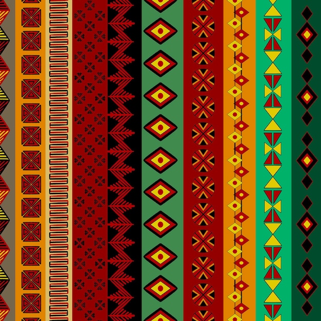 Il disegno etnico arabo mostra un disegno geometrico rosso brillante che cattura l'essenza del divertimento e della varietà