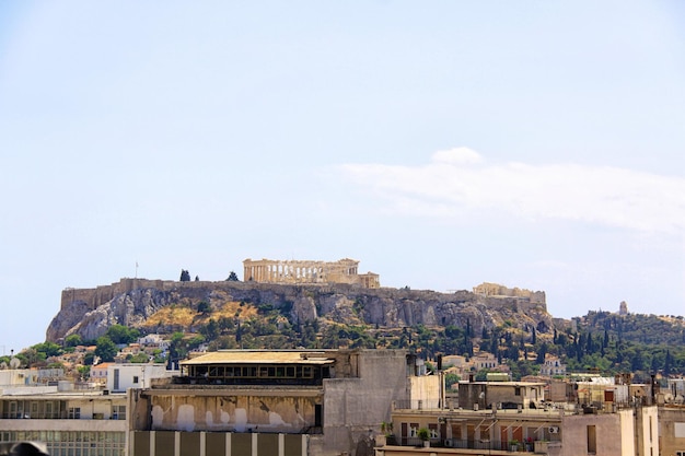 Il famoso monumento del Partenone di Atene in Grecia