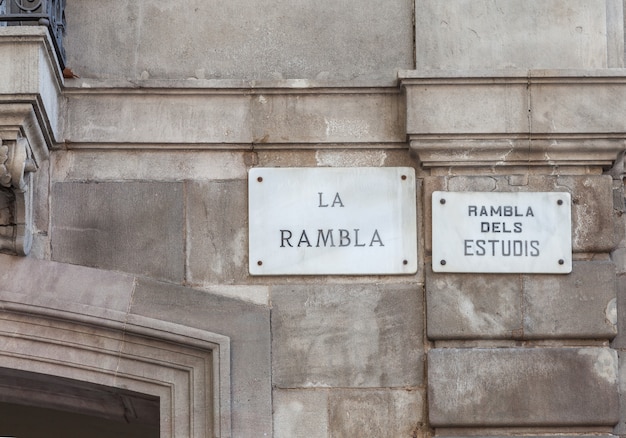 Il famoso punto di riferimento di Barcellona (Spagna) - La Rambla Avenue