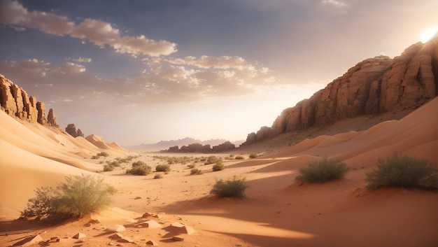 Il fascino della bellissima sabbia del deserto