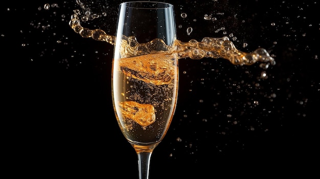 Il fascino dello champagne con le sue bollicine effervescenti e luccicanti