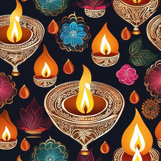 Il festival di Diwali è un'illustrazione vettoriale.