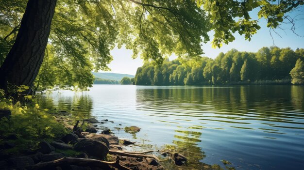 Il fianco tranquillo del lago