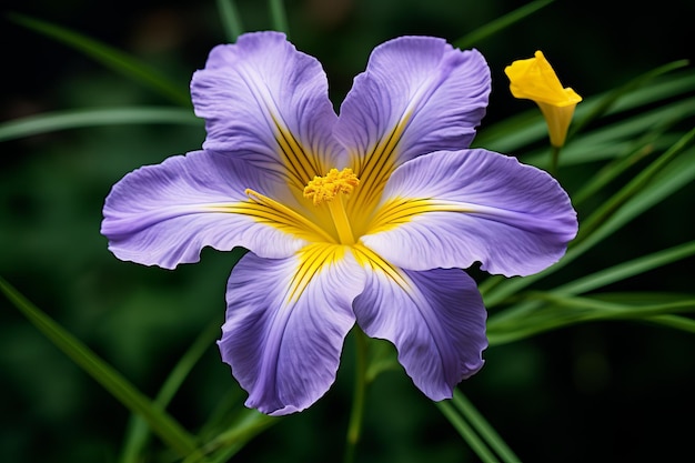 Il fiore di iris nel giardino