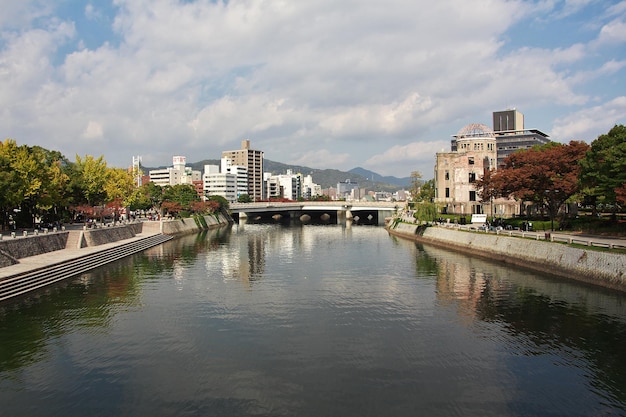 Il fiume a Hiroshima in Giappone