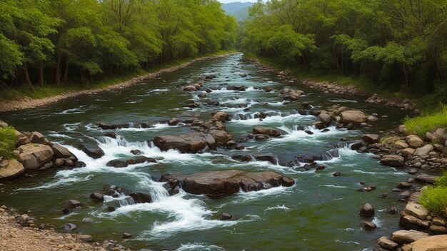 Il fiume all'interno del villaggio