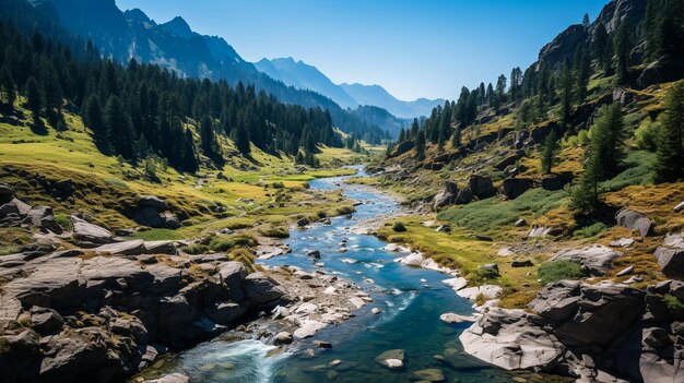 Il fiume nelle montagne.