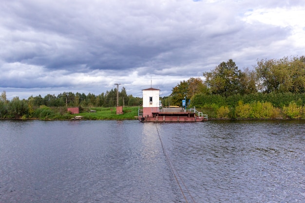 Il fiume Volga in Russia in estate