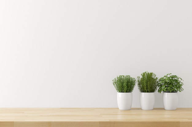 Il fondo degli utensili della cucina con lo spazio bianco della copia di struttura del muro di cemento per testo, 3d rende