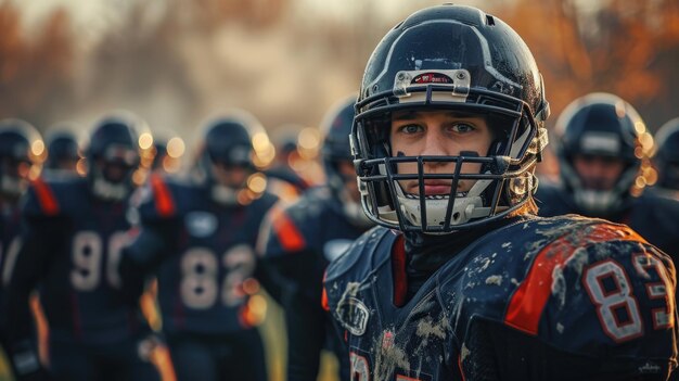 Il football americano è una collisione dinamica di forza strategica e abilità, l'essenza dell'abilità della griglia, l'unità della squadra e il fervore di uno sport americano per eccellenza