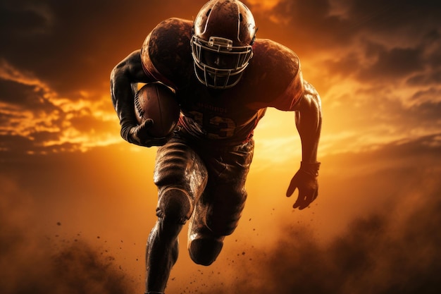 Il football americano una collisione dinamica di strategia forza e abilità l'essenza della griglia abilità unità di squadra e il fervore di una quintessenza dello sport americano