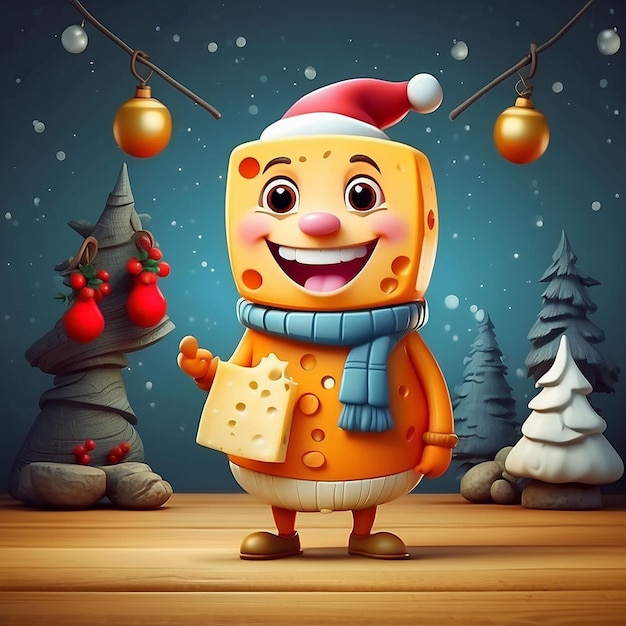 Il formaggio 3D e i personaggi di Natale