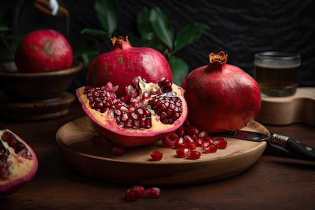 Il frutto del melograno viene utilizzato nelle creazioni culinarie create con l'IA generativa