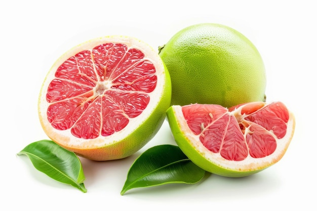 Il frutto del pomelo siamese isolato su uno sfondo bianco