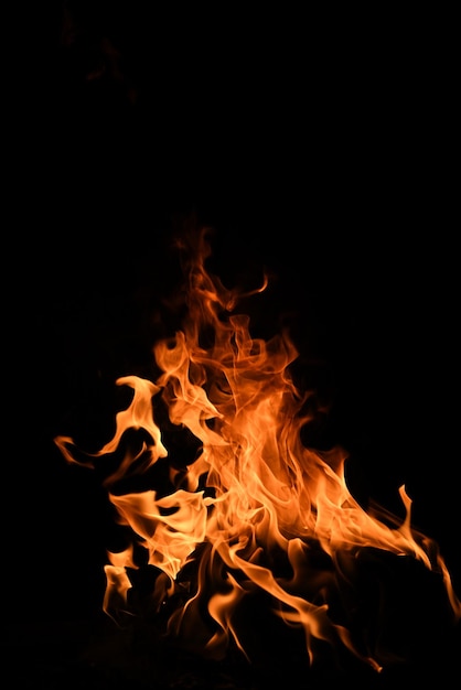 Il fuoco ardente fiamma grande fuoco ardente ardente