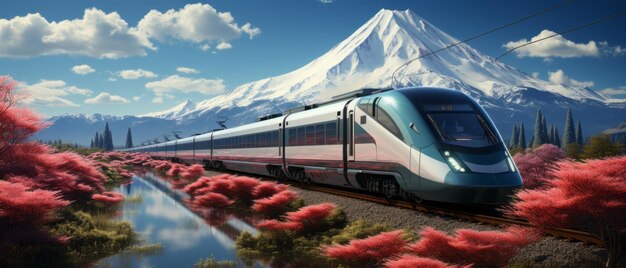 Il futuro Shinkansen con Fuji sullo sfondo