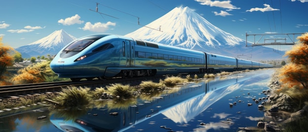 Il futuro Shinkansen con Fuji sullo sfondo