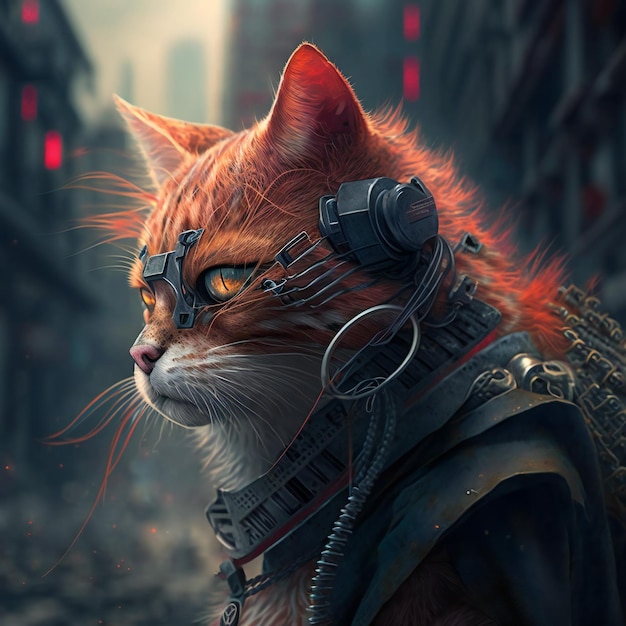 Il gatto cyberpunk alfa 01