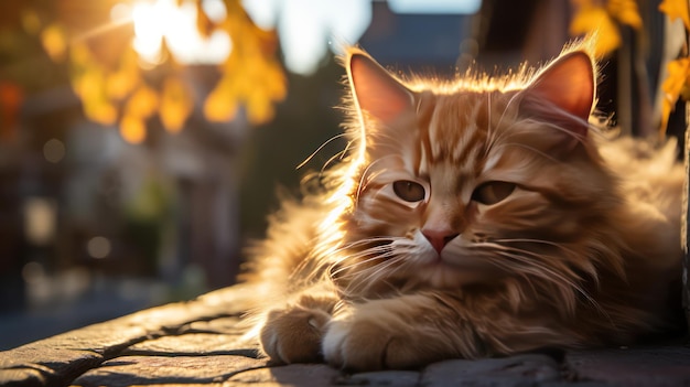 il gatto in spiaggia momento sereno