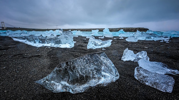 Il ghiaccio del riscaldamento globale si è sciolto a terra