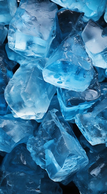 Il ghiaccio è freddo e blu AI generativo