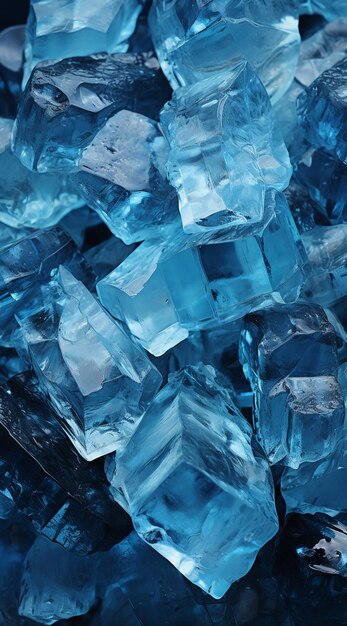 Il ghiaccio è freddo e blu AI generativo